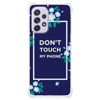 Samsung Galaxy A33 Anti Shock Case Flowers Blue DTMP - thumbnail