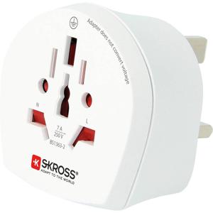 Skross 1.500225-E netstekker adapter Type D (VK) Universeel Wit