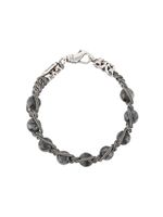 Emanuele Bicocchi bracelet en chaine tressée orné de perles - Gris - thumbnail