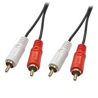 LINDY 35663 Premium Audiokabel (Cinch), stekker/stekker, 5 m, zwart