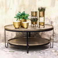 PTMD Ovale Salontafel 'Kae', 96,5 x 58,5cm, kleur Goud