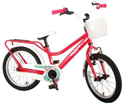 Volare Brilliant 16 Inch 25,4 cm Meisjes Terugtraprem Rood/Wit Volare Brilliant 16 Inch 25,4 cm Meisjes Terugtraprem Rood/Wit