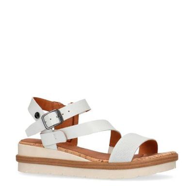 No Stress leren sandalen wit