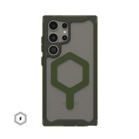 Urban Armor Gear Plyo Pro Backcover Samsung Galaxy S24 Ultra Ice, Transparant, Olijf MagSafe compatible