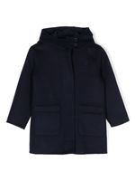 TRUSSARDI JUNIOR cape en laine mélangée à capuche - Bleu