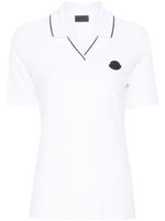 Moncler polo à logo appliqué - Blanc