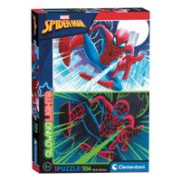 Clementoni Glow in the Dark Puzzel Spiderman, 104st. - thumbnail