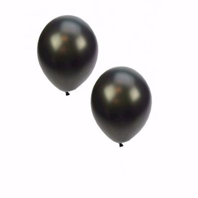30x Stuks Metallic Zwarte Ballonnen 36 Cm - Ballonnen