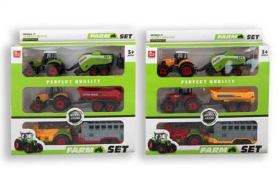 Jonotoys tractorset kunststof/diecast 6 delig Jonotoys tractorset kunststof/diecast 6 delig