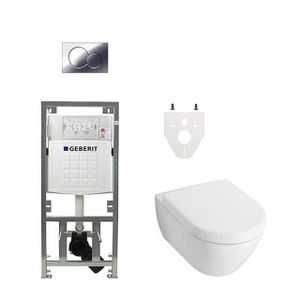 Villeroy Boch Subway 2.0 DirectFlush Toiletset - geberit reservoir - bedieningsplaat - chroom 0701131/0124070/0700519/ga26028/