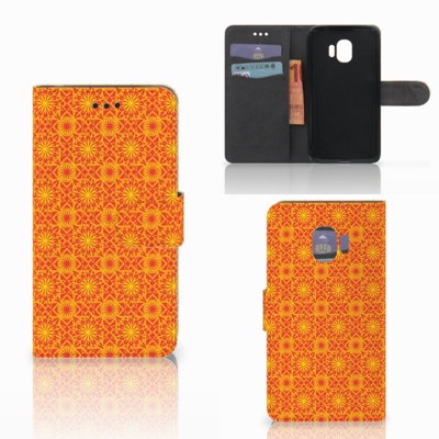 Samsung Galaxy J2 Pro 2018 Telefoon Hoesje Batik Oranje Samsung Galaxy J2 Pro 2018 Telefoon Hoesje Batik Oranje