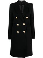 Tagliatore manteau croisé à revers pointu - Noir