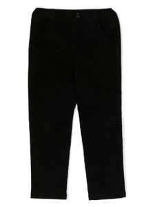 Familiar pantalon droit à taille élastiquée - Noir