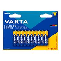 20 x LR03 AAA batterijen 1,5 V Alkaline Varta High Energy 2023
