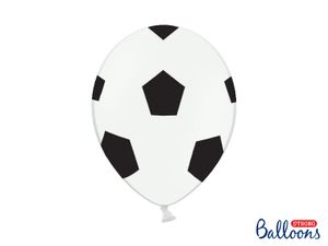 Voetbal Ballonnen Puur wit 30cm (50st)