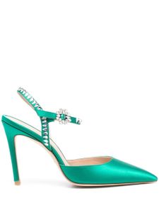 Stuart Weitzman escarpins Gemcut 100 mm à brides - Vert