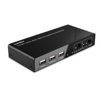 LINDY 2 Port KVM Switch HDMI 4K60, USB 2.0 & Audio KVM-switch 2 poorten HDMI 4096 x 2160 Pixel - thumbnail