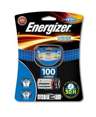 Energizer Vision Zwart, Blauw, Transparant Lantaarn aan hoofdband LED