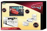 Luna kleurpuzzel 2-in-1 Cars jongens 41 x 28 cm 4-delig