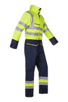 Sioen 7253 Carret Vlamvertragende en antistatische signalistatie winter regenoverall - thumbnail