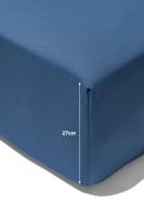 HEMA Boxspring Hoeslaken Zacht Katoen 90x220 Blauw (blauw)