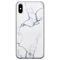 iPhone XS Max siliconen hoesje - Marmer grijs