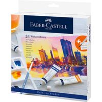 Faber Castell FC-169624 Aquarelverf 24 Tubes + Mengpalet en Penseel - thumbnail