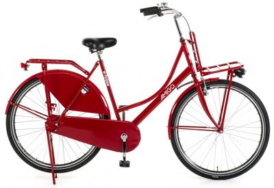 AMIGO Eclypse 28 Inch 56 cm Dames Terugtraprem Rood AMIGO Eclypse 28 Inch 56 cm Dames Terugtraprem Rood