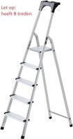 Brennenstuhl 1401280 Aluminium huishoudladder met gereedschapsbak | 8 treden | Tweede Kans