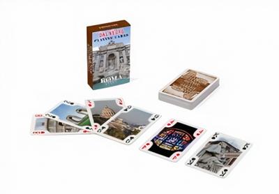 Dal Negro speelkaarten Roma karton bruin 56-delig Dal Negro speelkaarten Roma karton bruin 56-delig