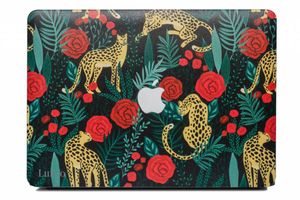 Lunso MacBook Air 13 inch (2010-2017) cover hoes - case - Leopard Roses