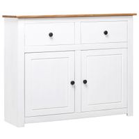 Dressoir Panama Range 93x40x80 cm massief grenenhout wit