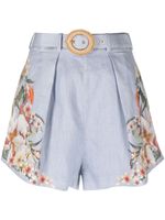 ZIMMERMANN short Lexi à fleurs - Bleu