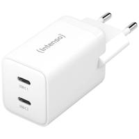 Intenso W40CC GaN USB-oplader 40 W Binnen Uitgangsstroom (max.) 3 A Aantal uitgangen: 2 x USB-C GaN, USB Power Delivery (USB-PD)