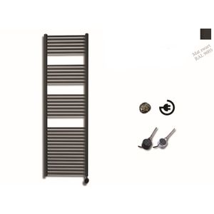 Elektrische Design Radiator Sanicare Plug En Play 172 x 45 cm Mat Zwart Thermostaat Zwart 920 Watt Sanicare