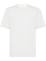 Brunello Cucinelli t-shirt en coton à design chiné - Blanc