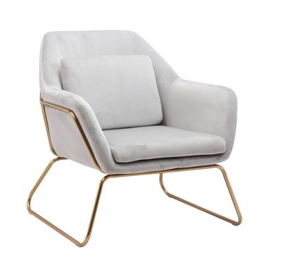 Fauteuil Luzia Grijs + Goud frame