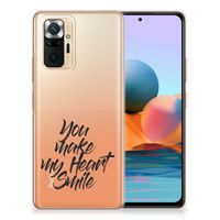 Xiaomi Redmi Note 10 Pro Siliconen hoesje met naam Heart Smile - thumbnail