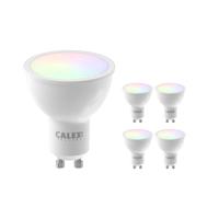 Voordeelpak 5x Calex Smart Tuya Wifi LED Spot GU10 PAR16 5W 345lm 90D - 822-840 Afstembaar Wit | Dimbaar