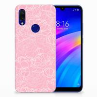 Xiaomi Redmi 7 TPU Case White Flowers