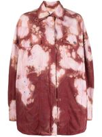 The Attico veste en jean à imprimé tie-dye - Rose