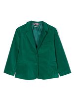 Miss Blumarine blazer boutonné à logo brodé - Vert