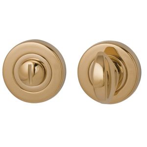 Hardbrass Nika toilet-/badkamersluiting rond 8mm - PVD messing