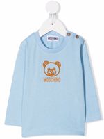 Moschino Kids t-shirt à motif Teddy Bear brodé - Bleu - thumbnail