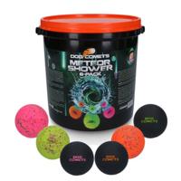 Dog Comets hondenballen bucket Ø6 cm - Hondenspeelgoed - 100% Natuurlijk Rubber - Stuiterend en Drijvend honden speelgoed - 6 Stuks
