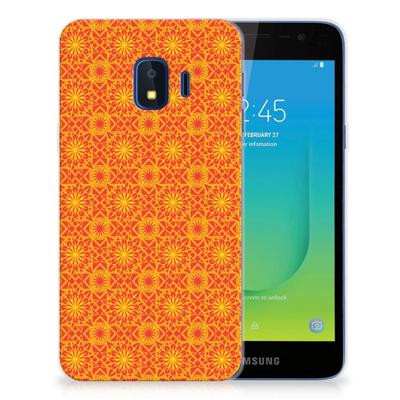 Samsung Galaxy J2 Core TPU bumper Batik Oranje Samsung Galaxy J2 Core TPU bumper Batik Oranje