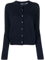 Polo Ralph Lauren cardigan en maille nervurée à encolure ras du coi - Bleu