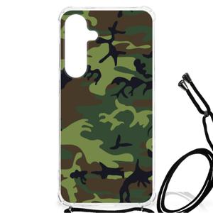 Samsung Galaxy S24 Plus Doorzichtige Silicone Hoesje Army Dark