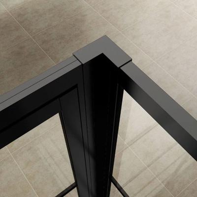 Koppelset Horizon Inloopdouche met Nisdeur en Paneel Mat Zwart Koppelset Horizon Inloopdouche met Nisdeur en Paneel Mat Zwart