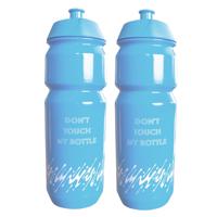 Waterfles / drinkfles / sportfles - 2x - blauw - 750 ml - kunststof - thumbnail